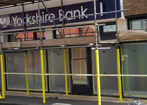 Shop Front Spraying Yorkshire Bank